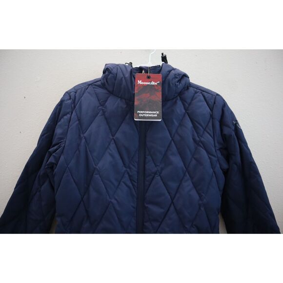 Moosejaw 7726255 Women's Sz S Blue Quilted Down Mid-Length Hooded Jacket - Picture 3 of 14